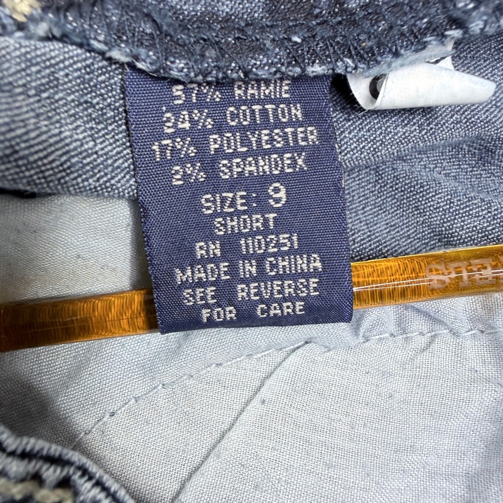Angels Flare Jeans Womens 9 Short Blue Excellent Thick Stitch Low Rise Y2K - Picture 11 of 15